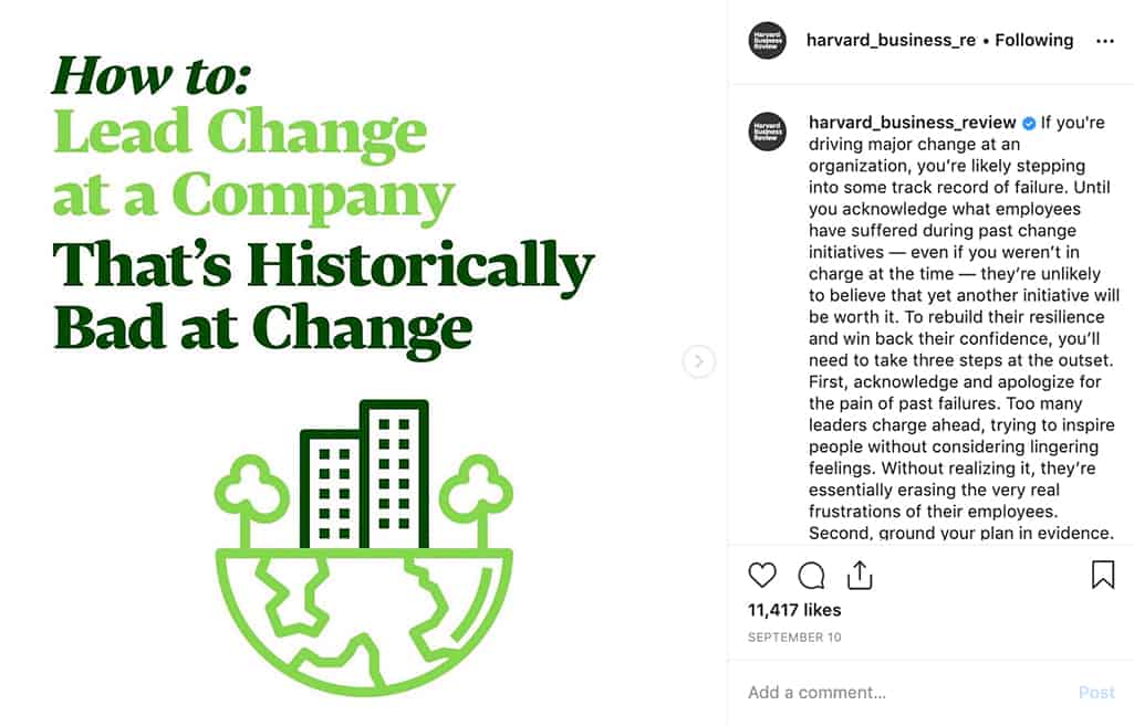 How to Lead Change at a Company That's Historically Bad at Change posted by harvard_business_review on Instagram